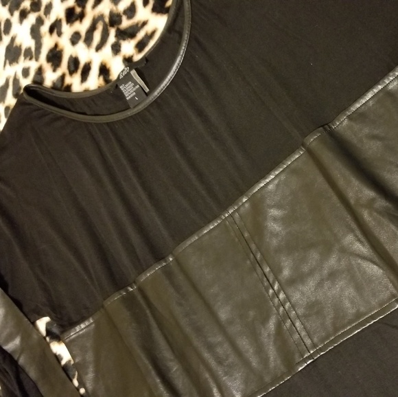 Rain faux leather black tunic L - Picture 3 of 6
